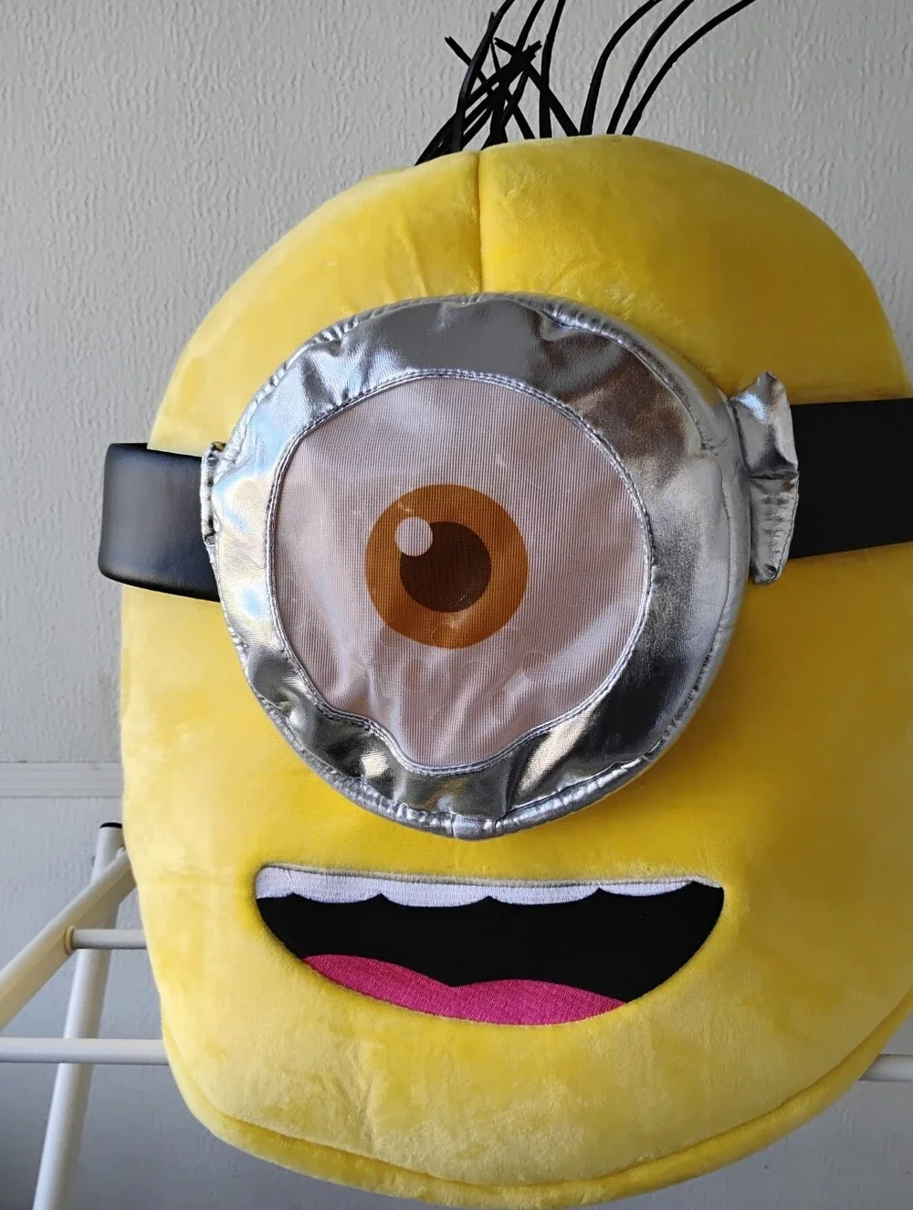Minion-Inspired Yellow Adults Costume Tee with Character Headpiece